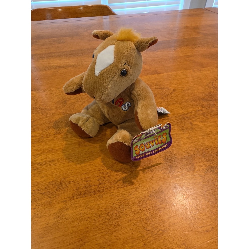 Souvies Texas Tan Horse Pony Plush Bean Bag Stuffed Animal 7" With Tags